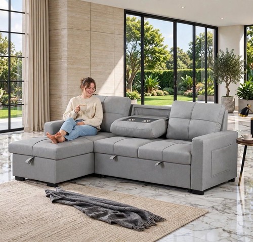Seater corner sofa - seater, bed