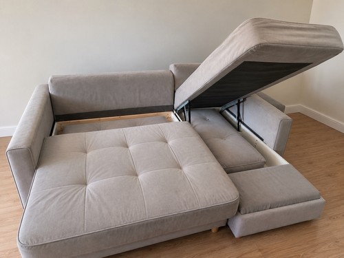 Amani grey corner sofa bed - corner,