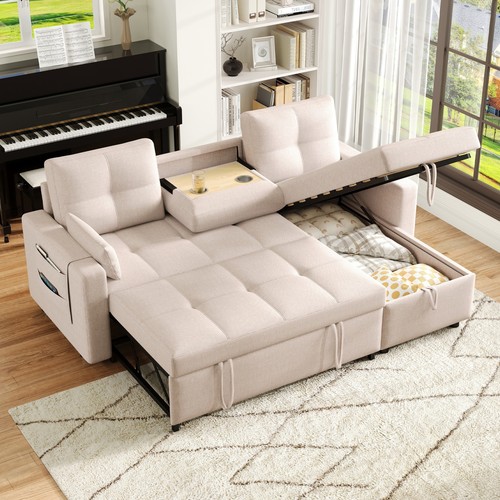 Shaped corner sofa - sofa, bed