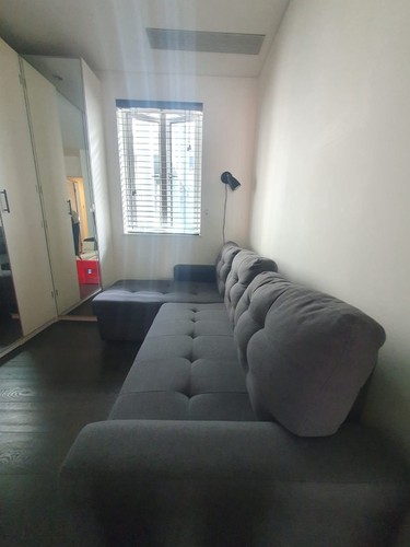 Shaped grey sofa bed - grey,