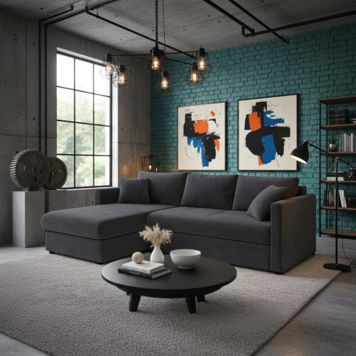 Orea shaped corner sofa bed - l-shaped,
