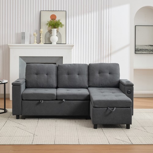 Shaped sofa bed seater - sofa,