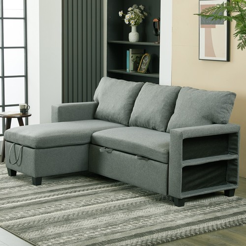 Shaped sofa bed with pull - l,