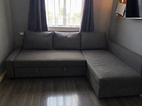 Grey shape corner sofa - l-shape,