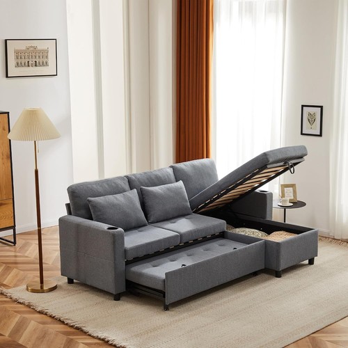 Sofa bed shaped corner - sofa, bed,