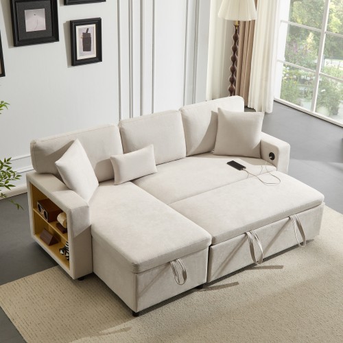 Corner sofa bed shaped - l, 3