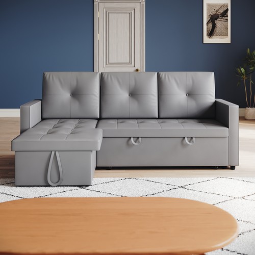 Seater sofa bed faux - sofa,