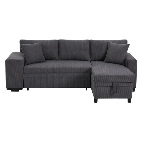 Shaped corner sofa bed - sofa, pull