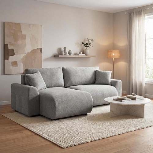 Shape corner sofa bed pebble - corner,