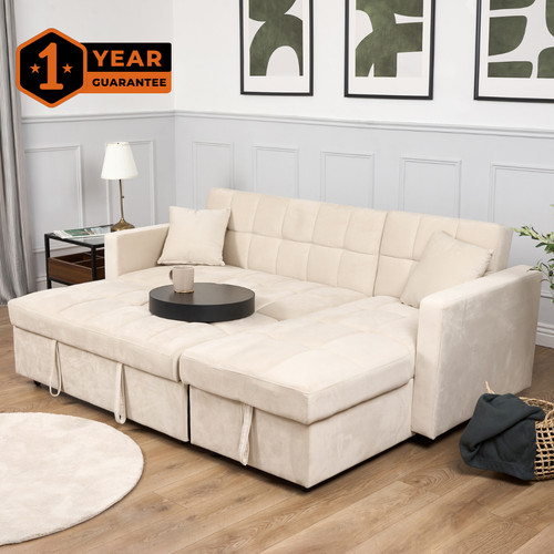 Velvet corner sofa - corner, with