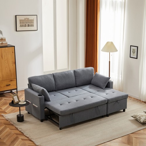 Shaped sofa bed seater - bed, 3