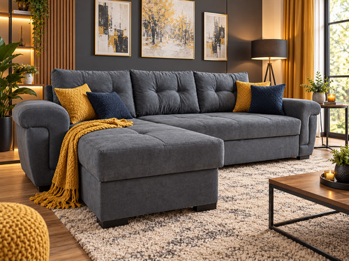Corner sofa bed with storage - corner,