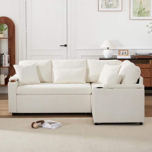 Shaped corner sofa bed - shaped,