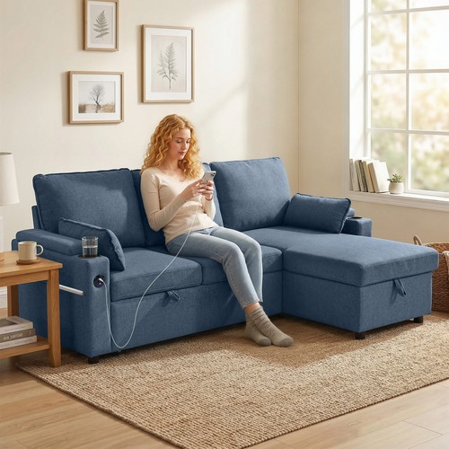 Corner sofa bed - sofa, shaped
