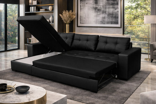 Dallas black corner sofa - corner,