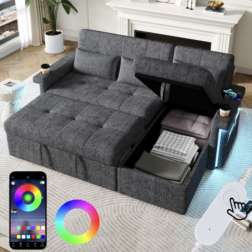 Grey shaped corner sofa - corner,