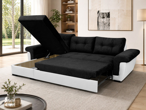 Corner sofa bed with - corner, storage