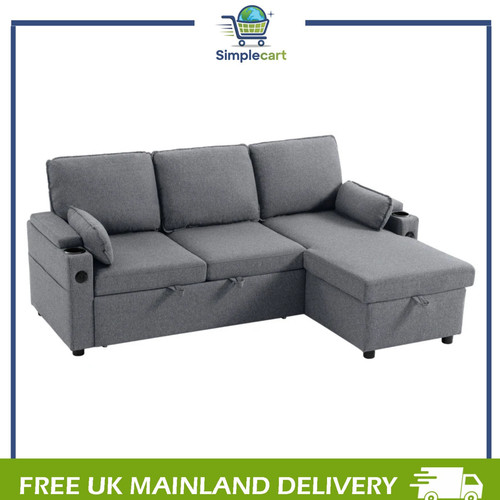 Corner sofa bed shaped - corner, l